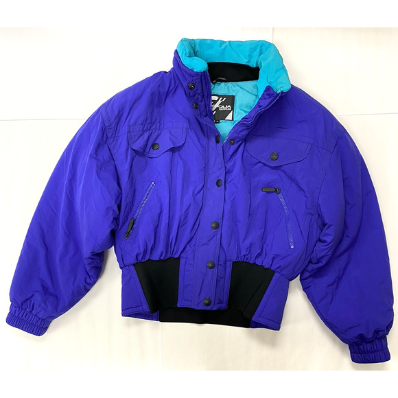 Tyrolia Ski Jacket Women 10 Snow Skiwear Purple with Back Design - Picture 3 of 13